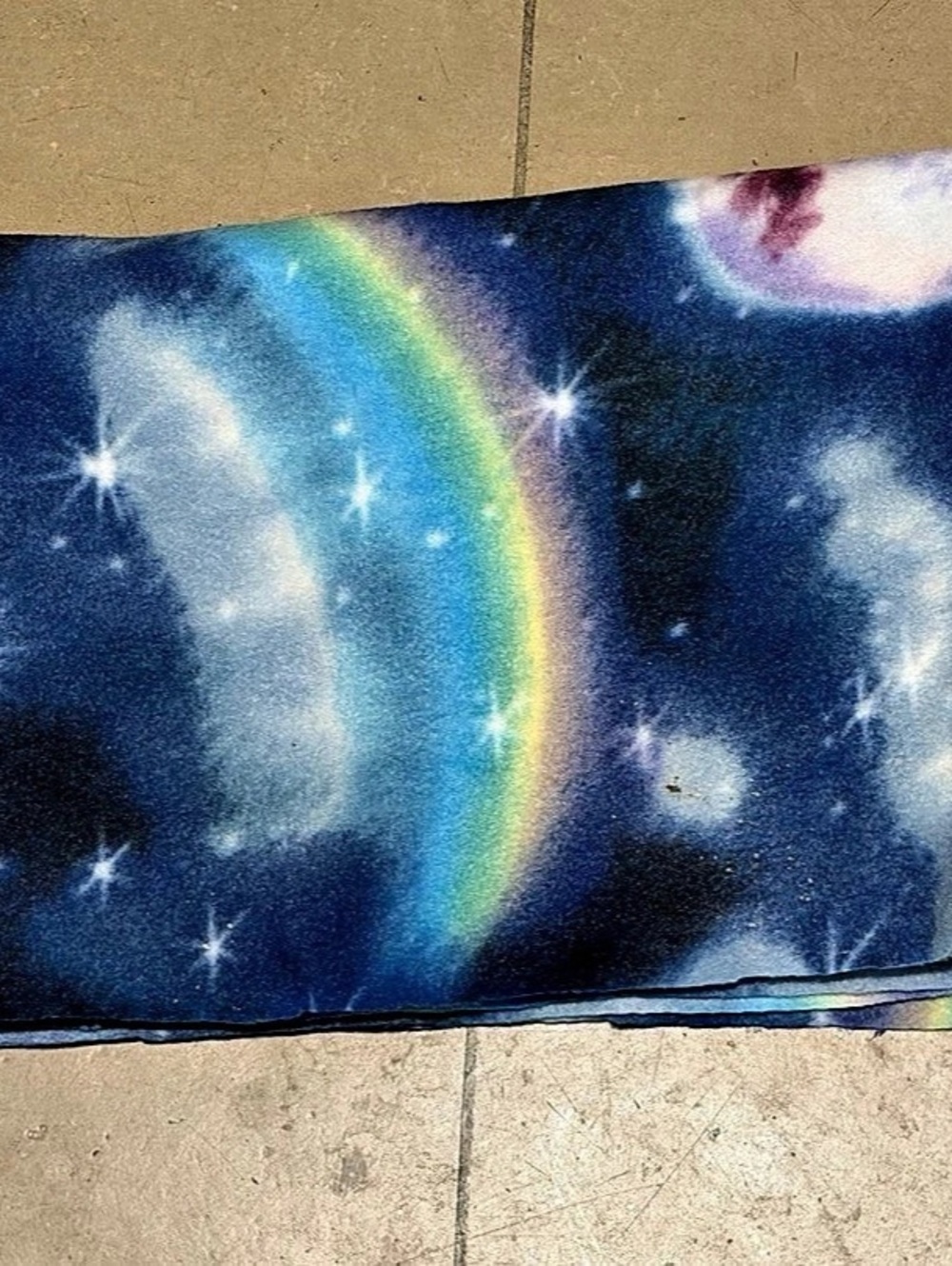 Blue & Green Galaxy Rainbow Fleece